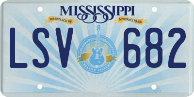 MS license plate LSV682