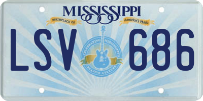 MS license plate LSV686
