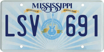 MS license plate LSV691