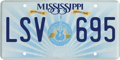 MS license plate LSV695