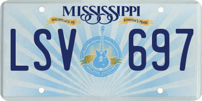 MS license plate LSV697