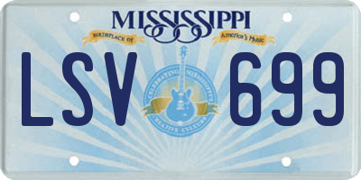 MS license plate LSV699