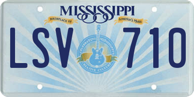 MS license plate LSV710