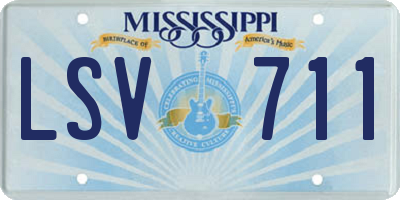 MS license plate LSV711