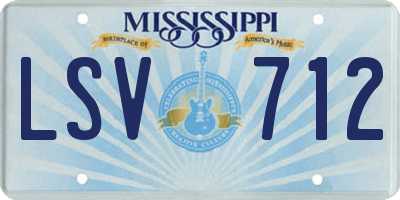MS license plate LSV712