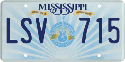 MS license plate LSV715