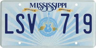 MS license plate LSV719