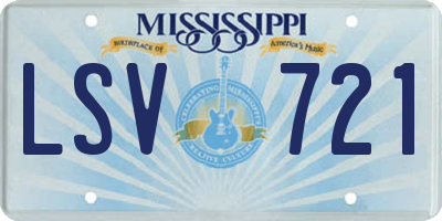 MS license plate LSV721
