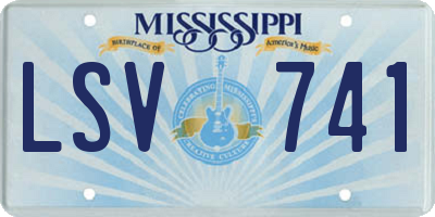 MS license plate LSV741