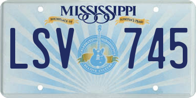 MS license plate LSV745