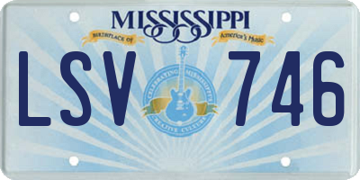 MS license plate LSV746