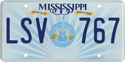 MS license plate LSV767