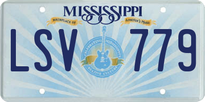MS license plate LSV779