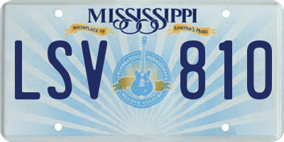 MS license plate LSV810