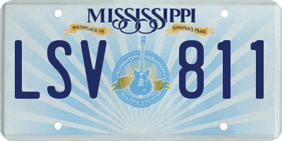 MS license plate LSV811