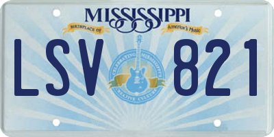 MS license plate LSV821