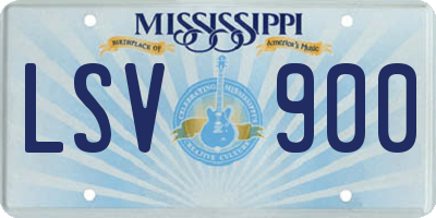 MS license plate LSV900