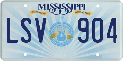 MS license plate LSV904