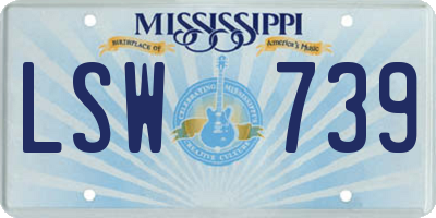 MS license plate LSW739