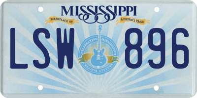 MS license plate LSW896