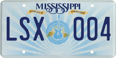 MS license plate LSX004