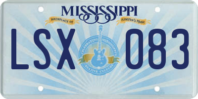 MS license plate LSX083