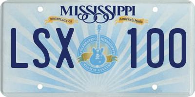 MS license plate LSX100
