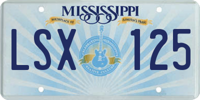 MS license plate LSX125