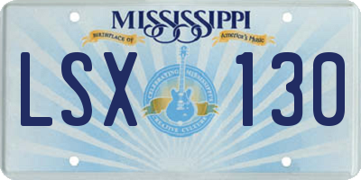 MS license plate LSX130