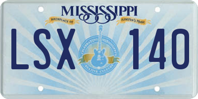 MS license plate LSX140