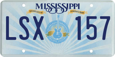 MS license plate LSX157
