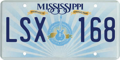 MS license plate LSX168