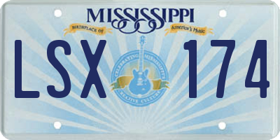 MS license plate LSX174