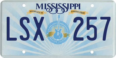 MS license plate LSX257
