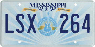 MS license plate LSX264