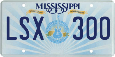 MS license plate LSX300