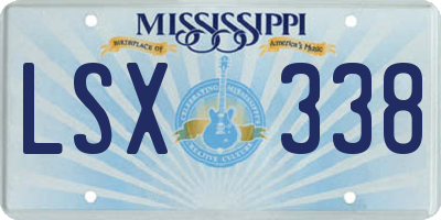 MS license plate LSX338