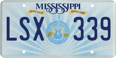 MS license plate LSX339