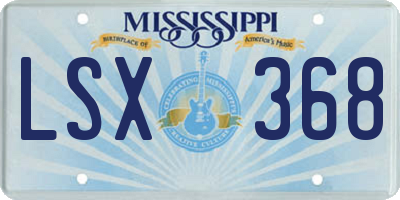 MS license plate LSX368