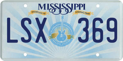 MS license plate LSX369