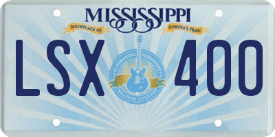 MS license plate LSX400