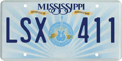 MS license plate LSX411