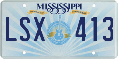 MS license plate LSX413