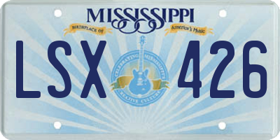 MS license plate LSX426