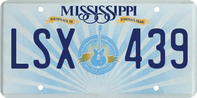 MS license plate LSX439