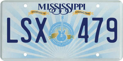 MS license plate LSX479