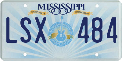 MS license plate LSX484