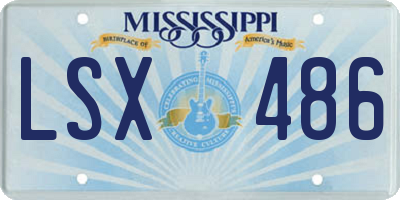 MS license plate LSX486