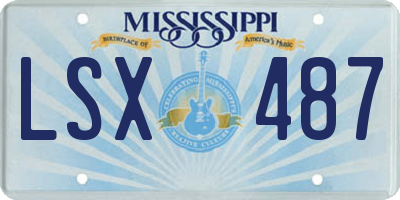 MS license plate LSX487