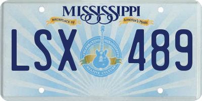 MS license plate LSX489
